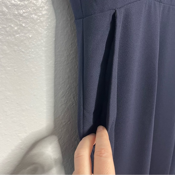 NWT Boden Navy Sweetheart Wideleg Sleeveless Jumpsuit with Pockets Size 16-18R - Picture 5 of 16